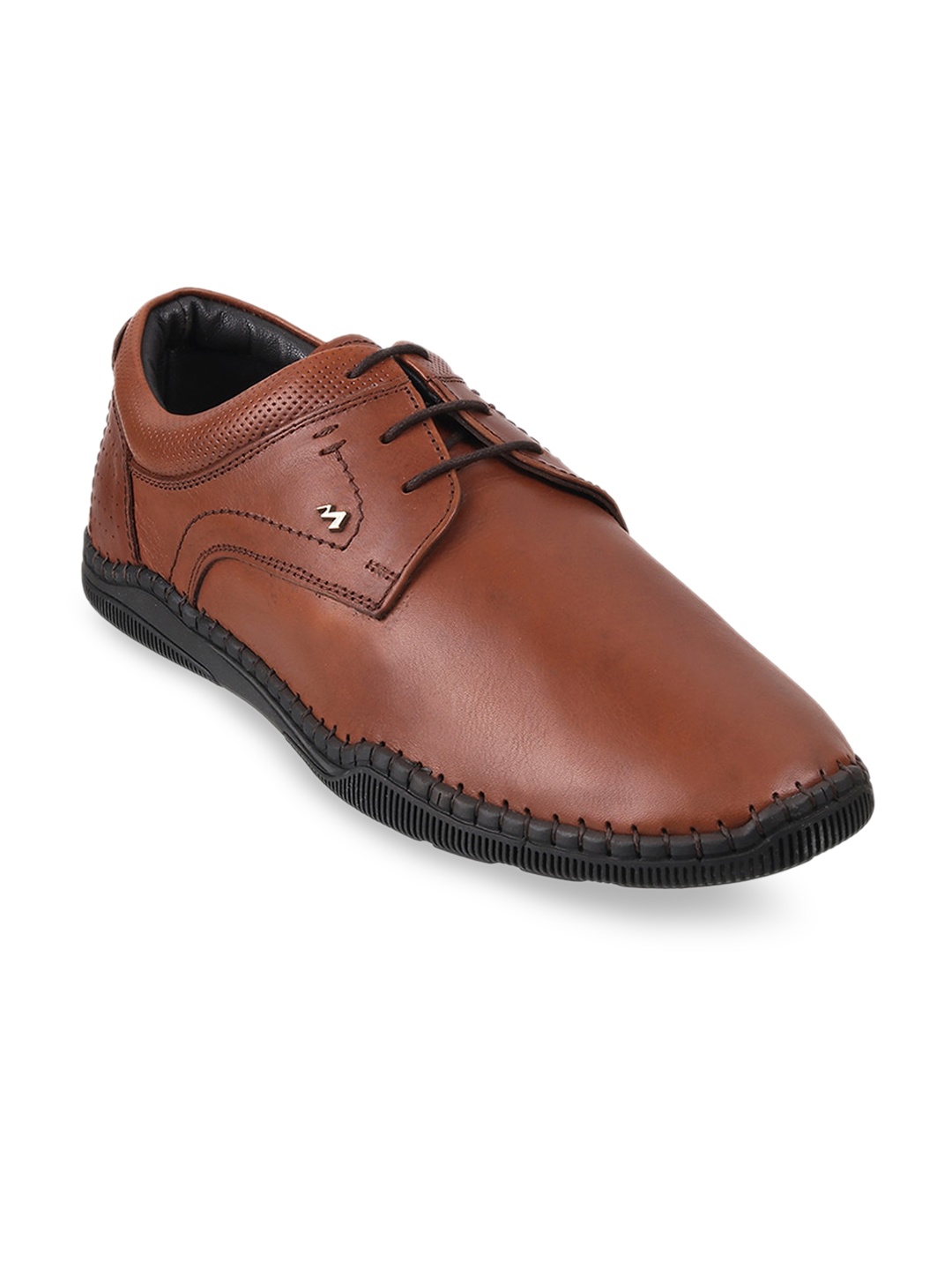 

Metro Men Textured Leather Formal Derbys, Tan