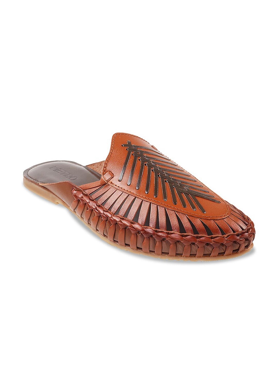 

Metro Men Leather Shoe-Style Sandals, Tan