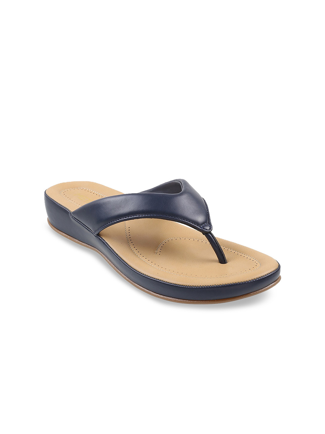 

Metro Women Open Toe T-Strap Flats, Navy blue