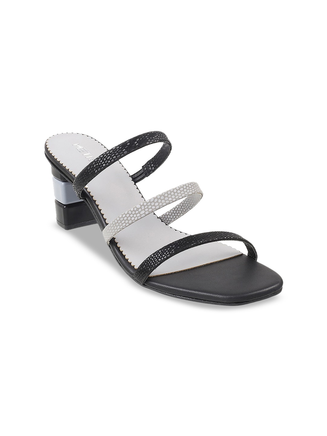

Metro Colourblocked Block Heels, Black