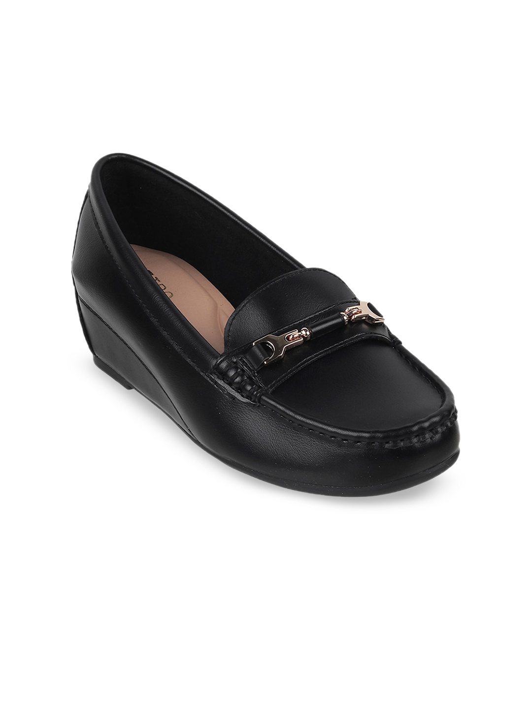 

Metro Wedge Heels Pumps with Buckles, Black