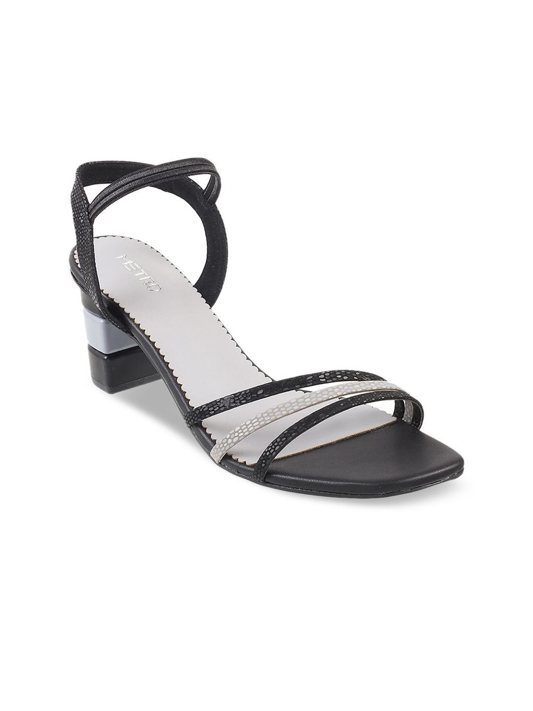 

Metro Colourblocked Block Heels, Black