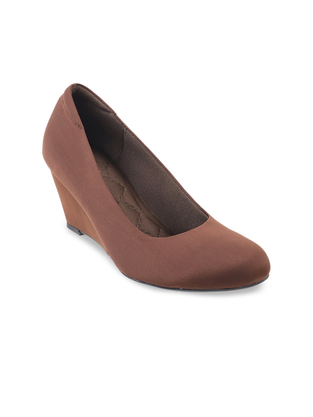 

Mochi Women Solid Wedge Pumps, Brown