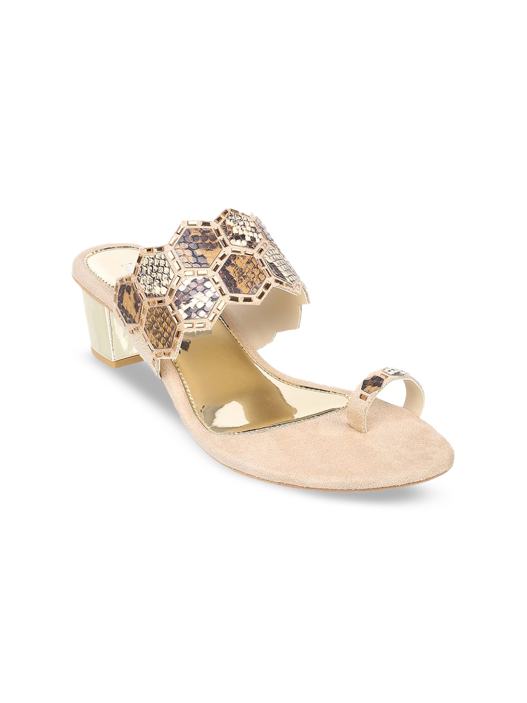 

Mochi Women Embellished Block Heels, Beige