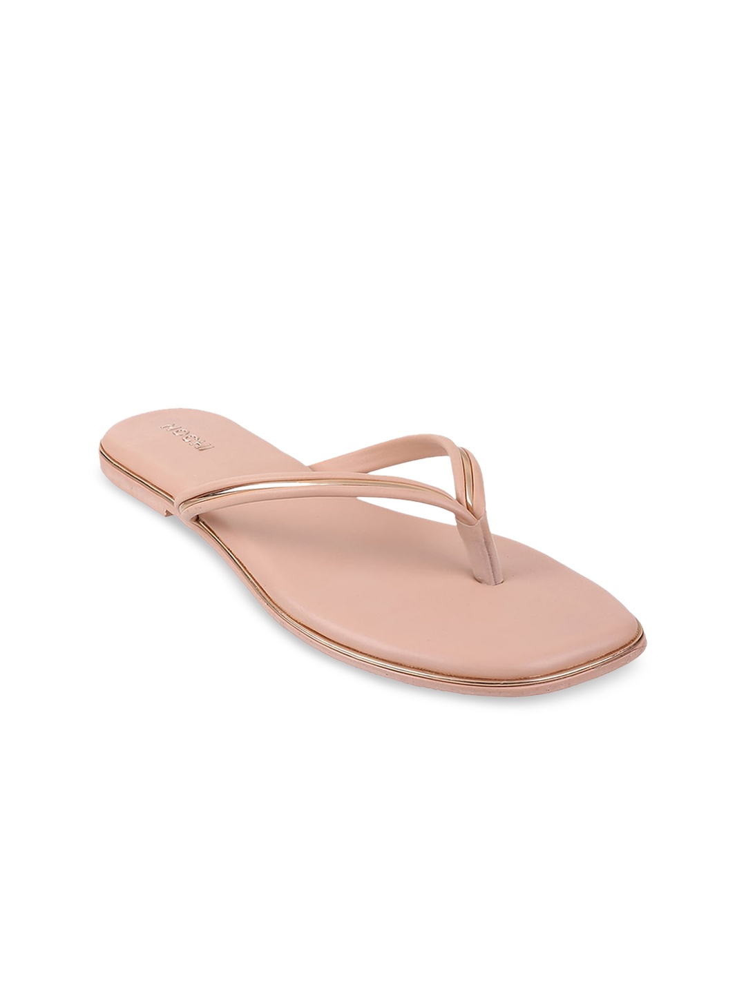 

Mochi Women T-Strap Flats, Peach