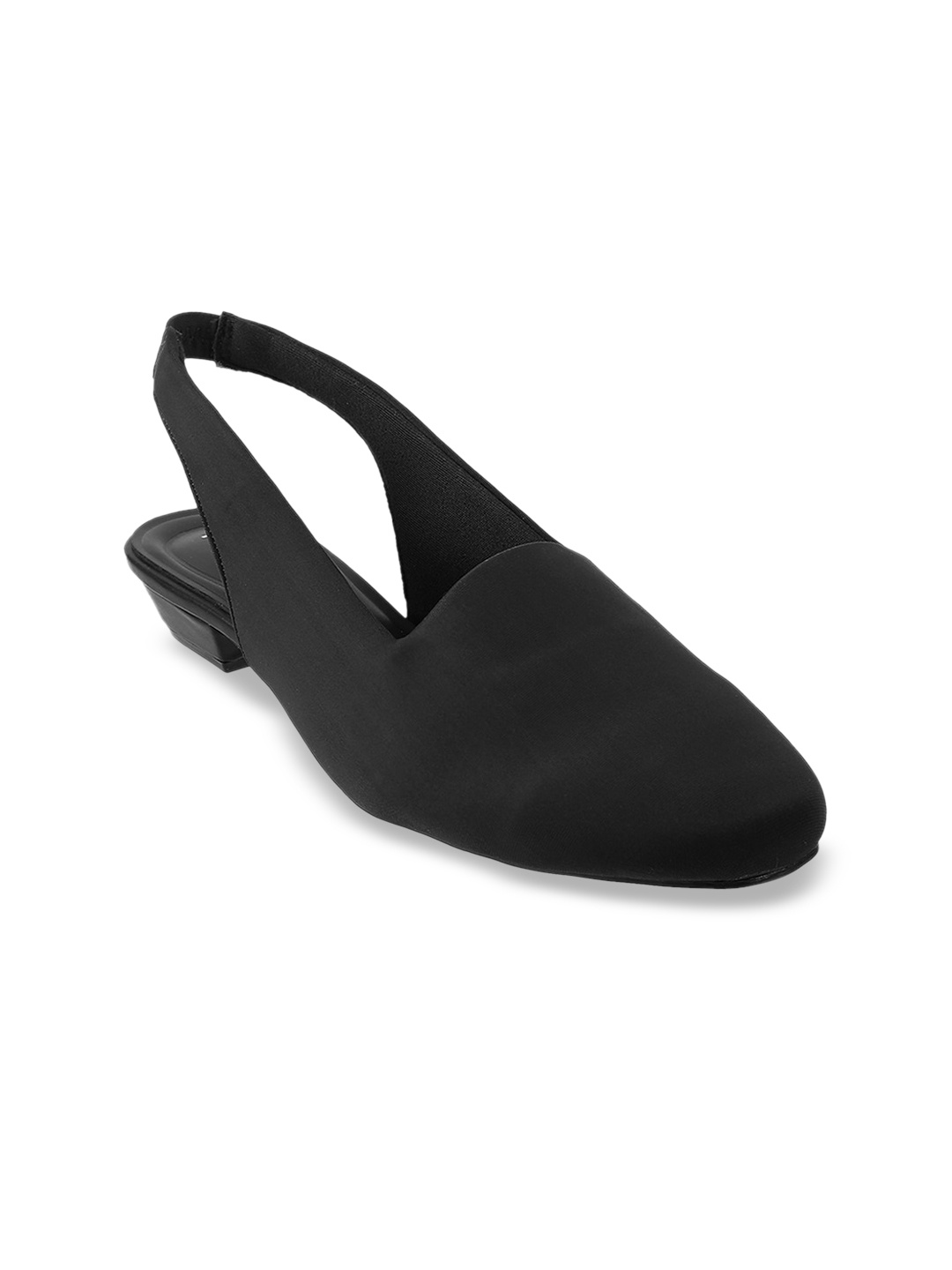 

Mochi Women Solid Block Mules, Black