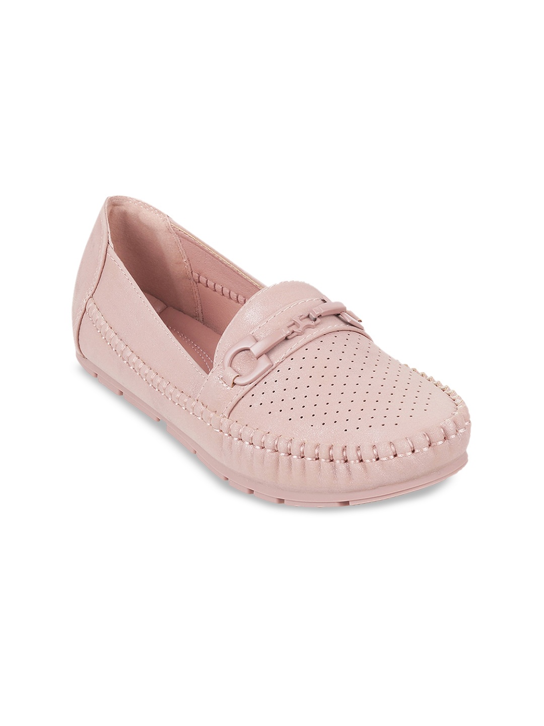 

Mochi Women Perforations Loafers, Pink