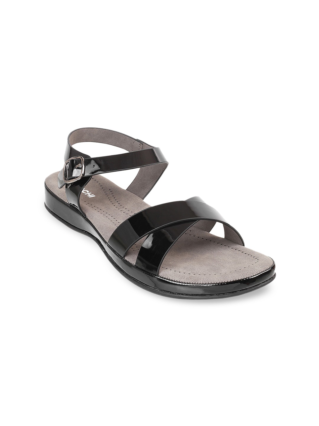 

Mochi Women Open Toe Flats, Black