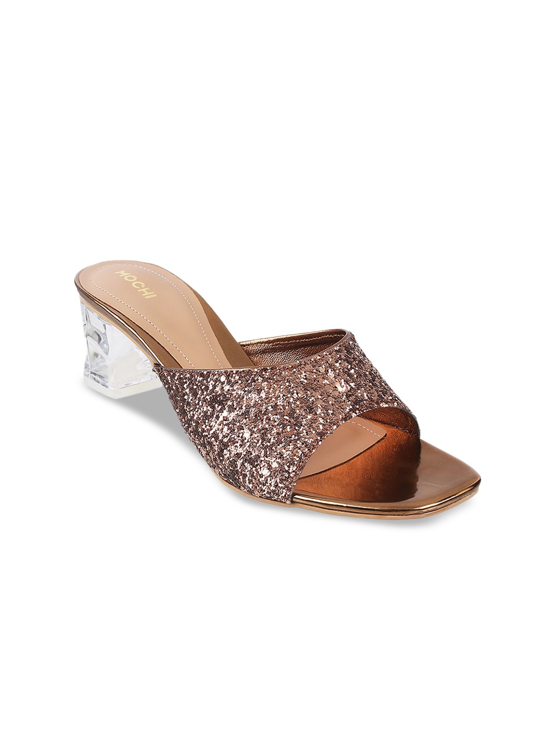 

Mochi Women Embellished Block Heels, Gold