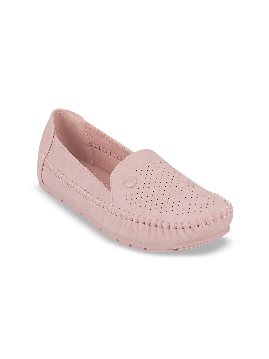 

Mochi Women Perforations Loafers, Pink