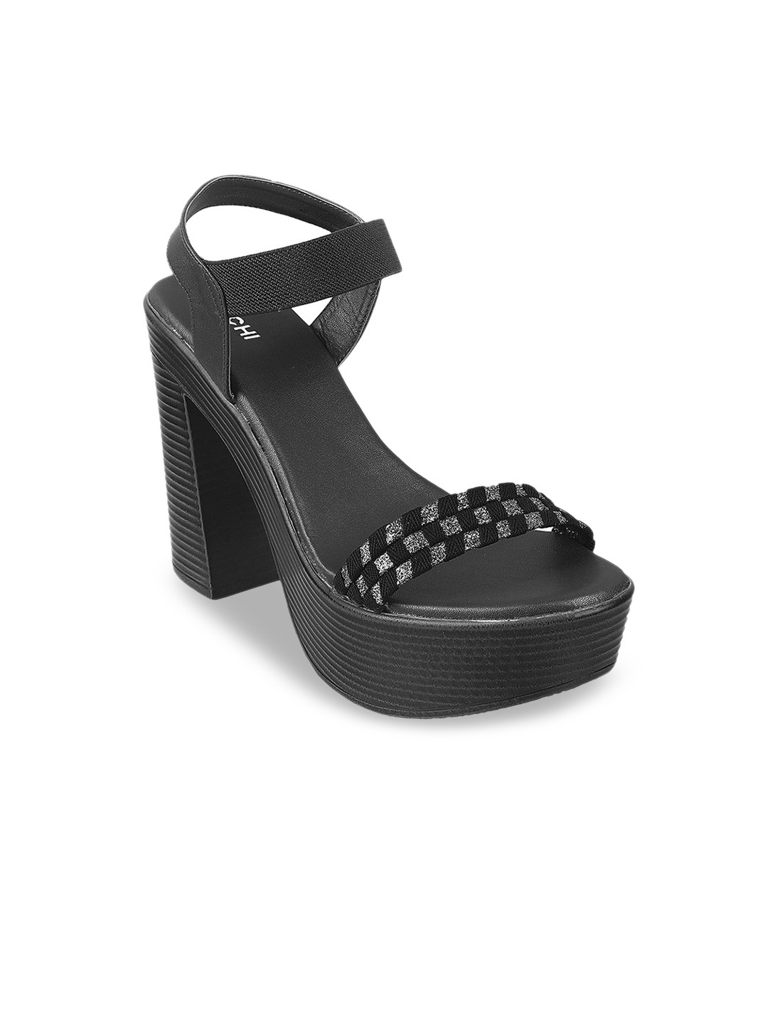 

Mochi Embellished Block Heels, Black