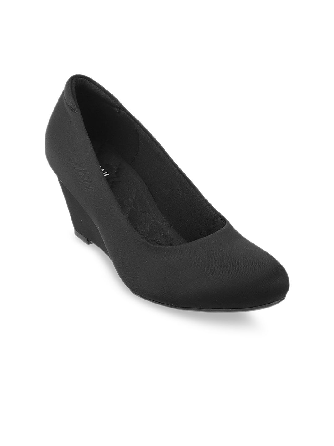 

Mochi Women Solid Wedge Pumps, Black