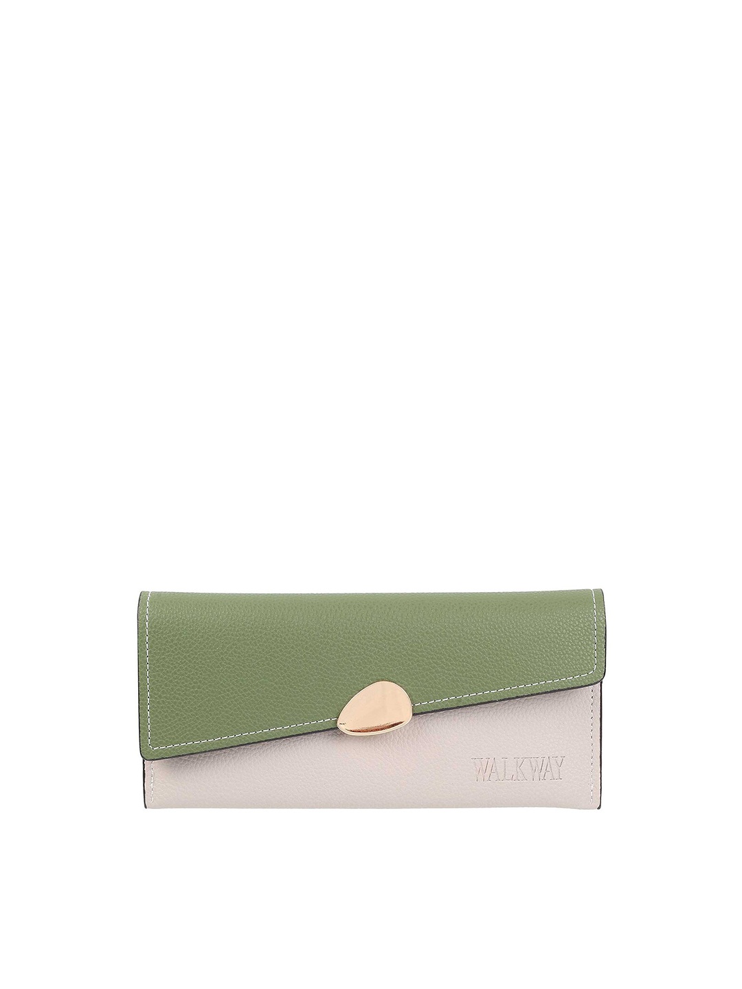 

WALKWAY by Metro Women Green & Off White Two Fold Wallet