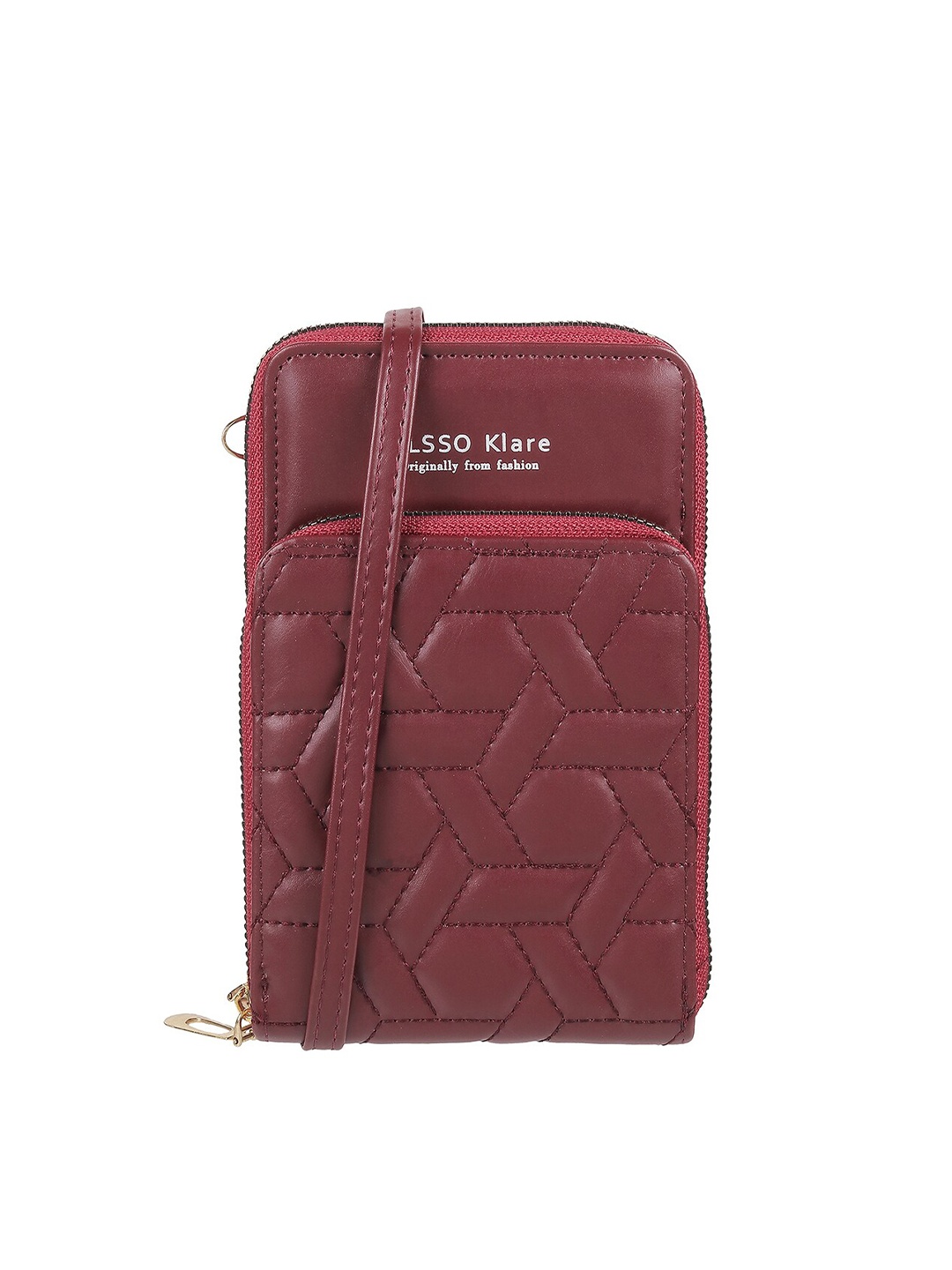

WALKWAY by Metro Women Textured Zip Around Wallet, Maroon