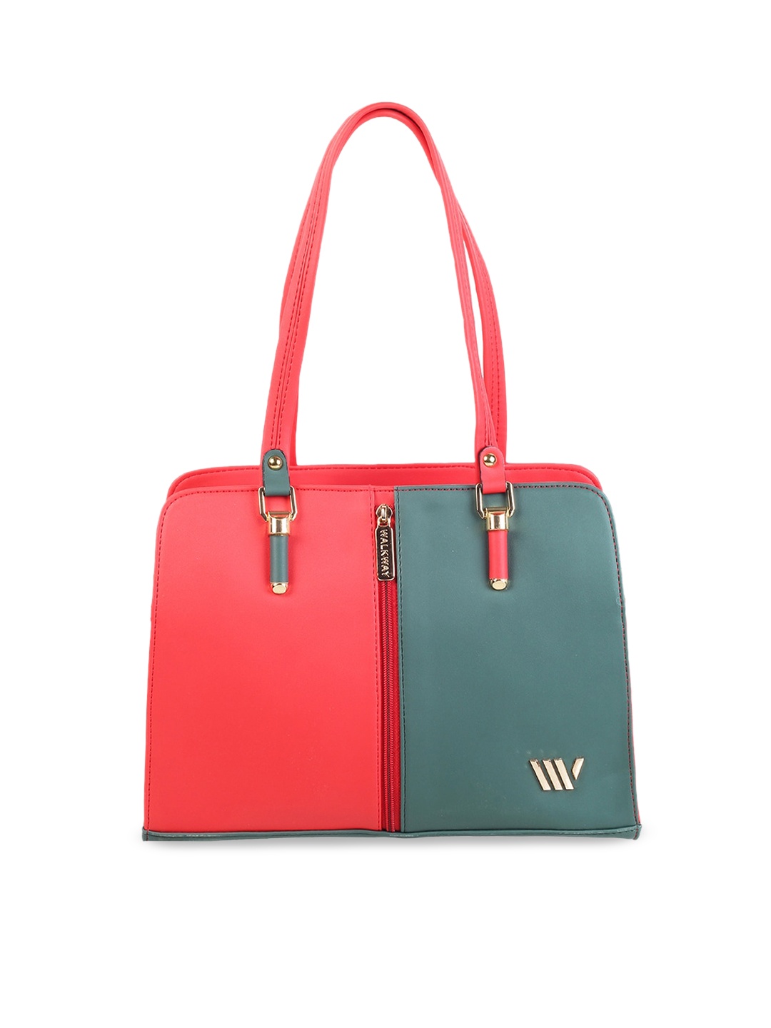 

WALKWAY by Metro Colourblocked Structured Handheld Bag, Red