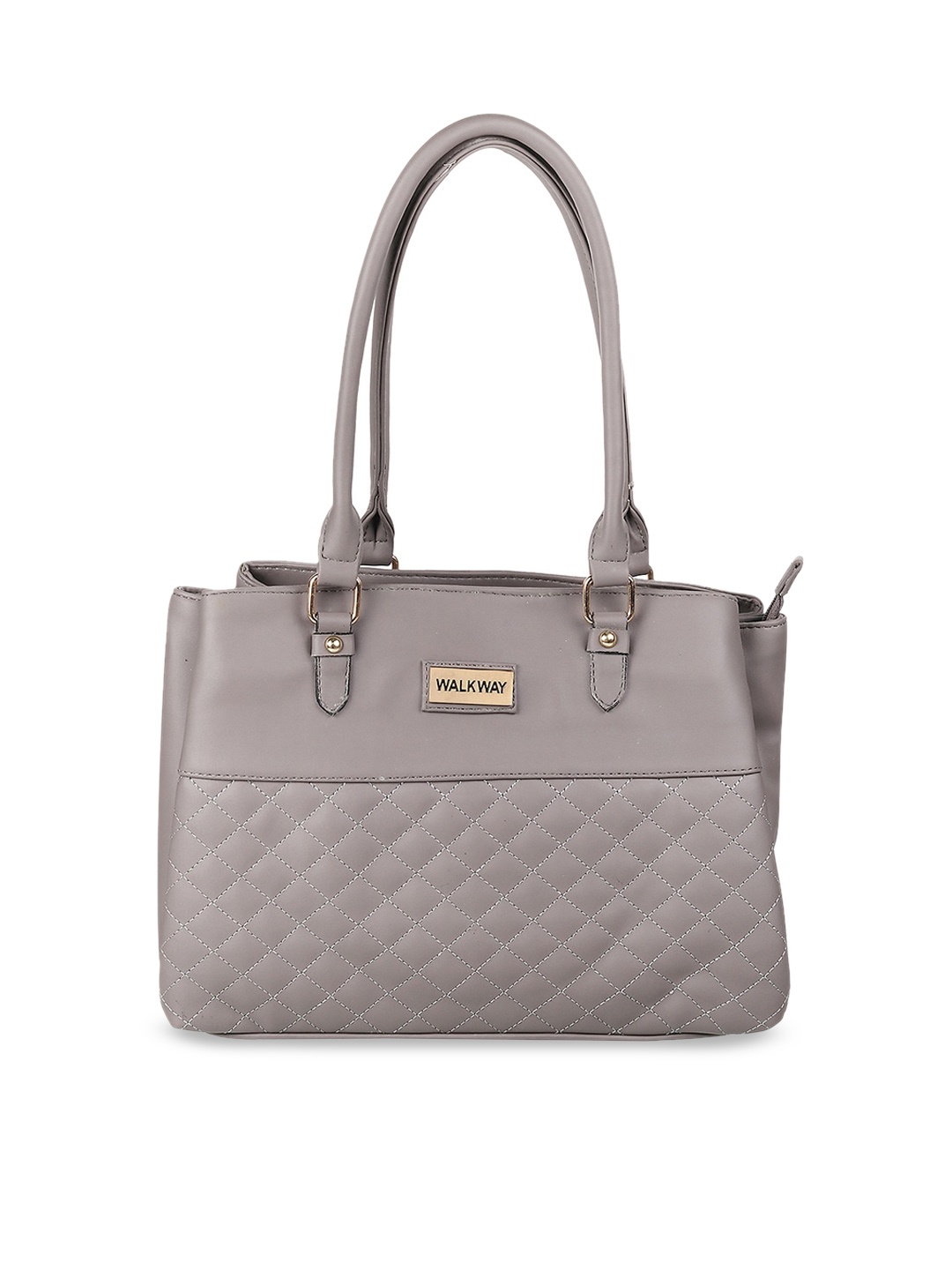 

WALKWAY by Metro Structured Shoulder Bag with Quilted, Grey