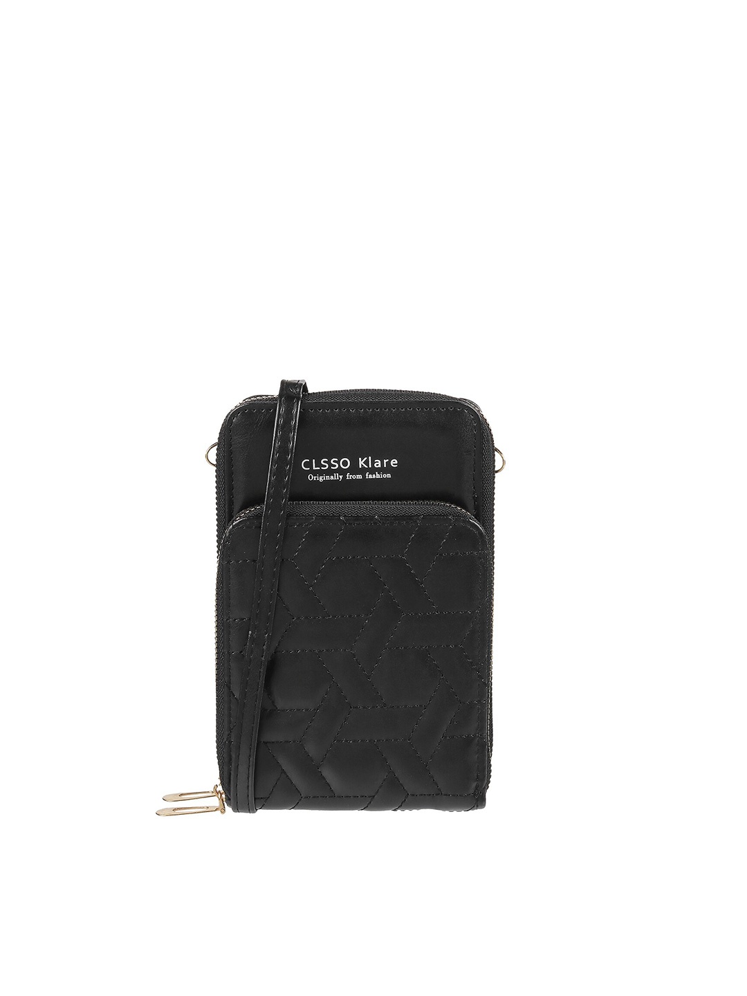 

WALKWAY by Metro Women Textured Zip Detail Zip Around Wallet, Black