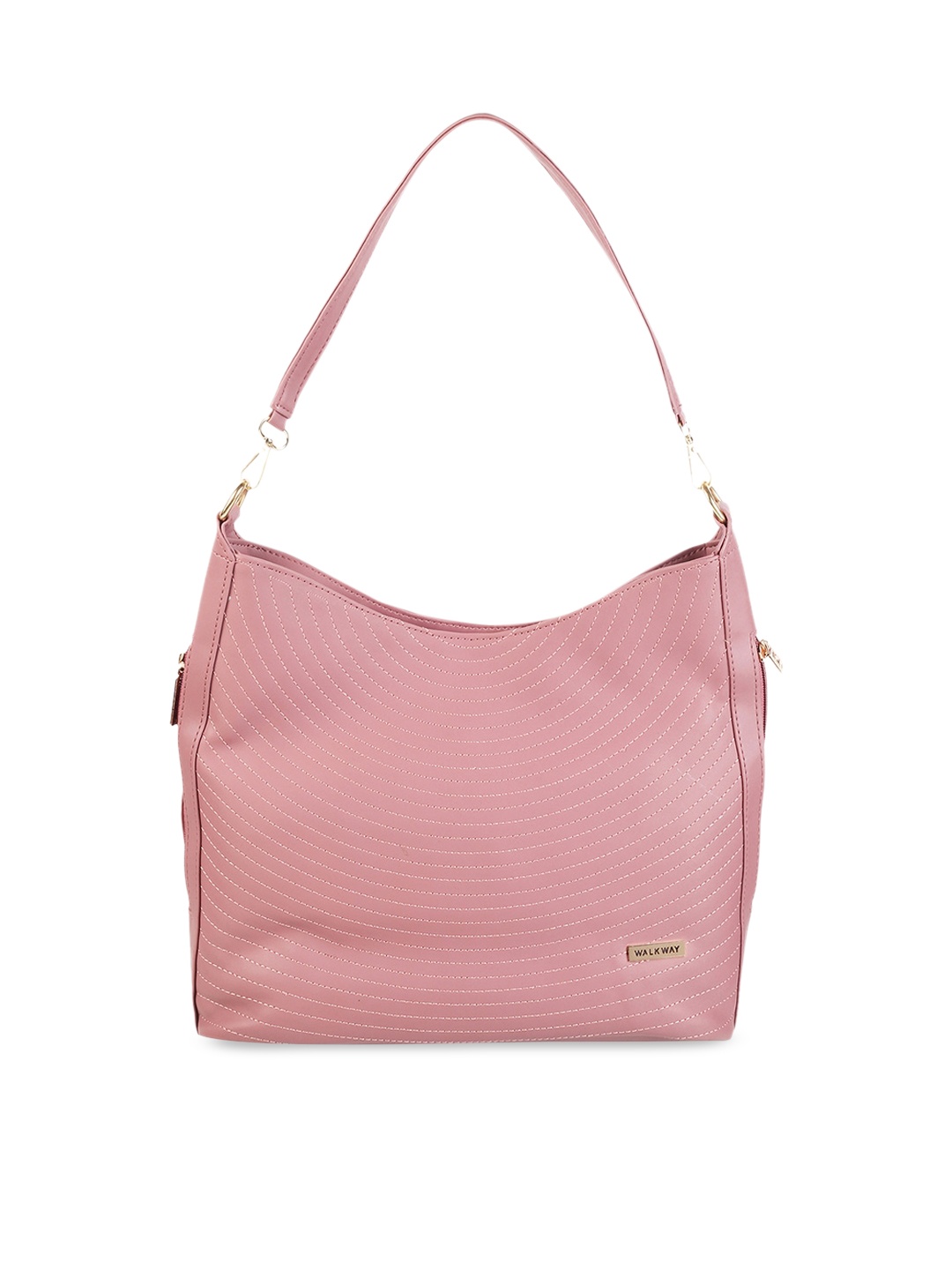 

WALKWAY by Metro Textured Structured Hobo Bag, Peach