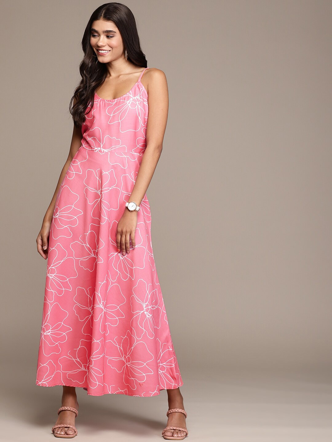 

ZIYAA Floral Maxi Dress, Pink