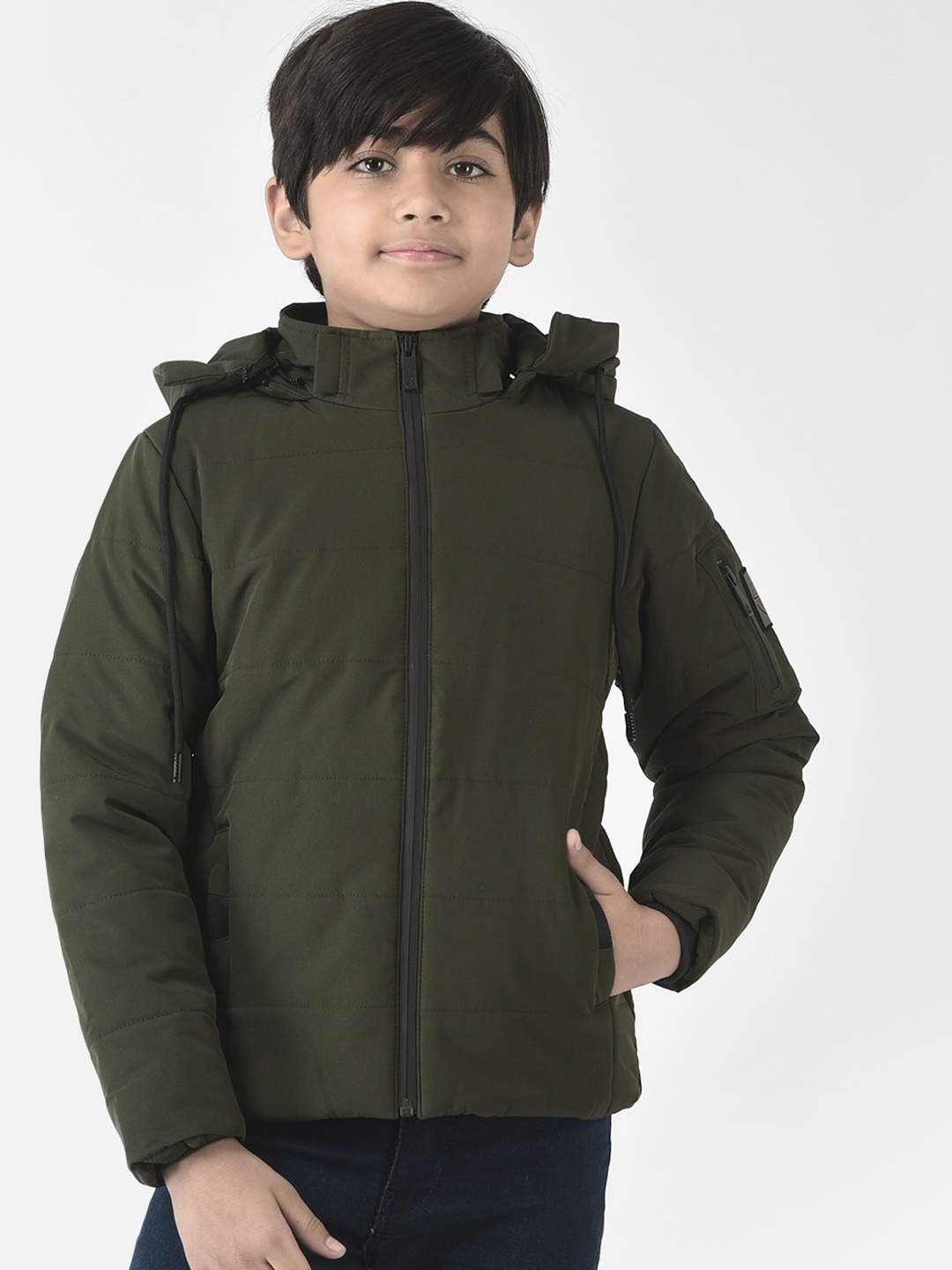 

Crimsoune Club Boys Lightweight Bomber Jacket, Olive