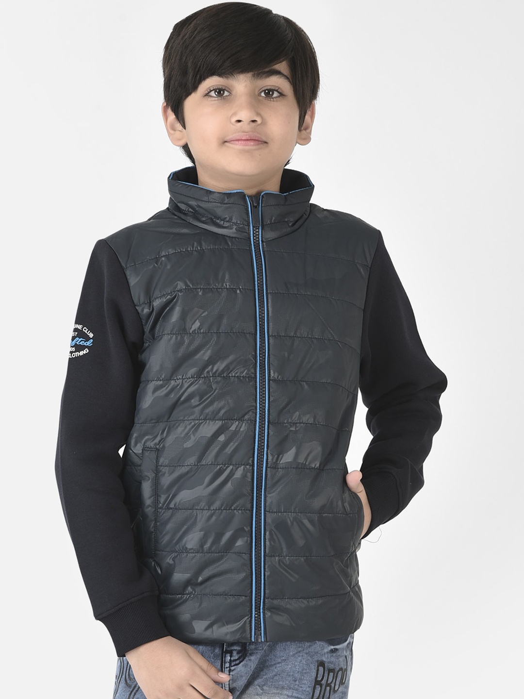 

Crimsoune Club Boys Camouflage Lightweight Padded Jacket, Navy blue