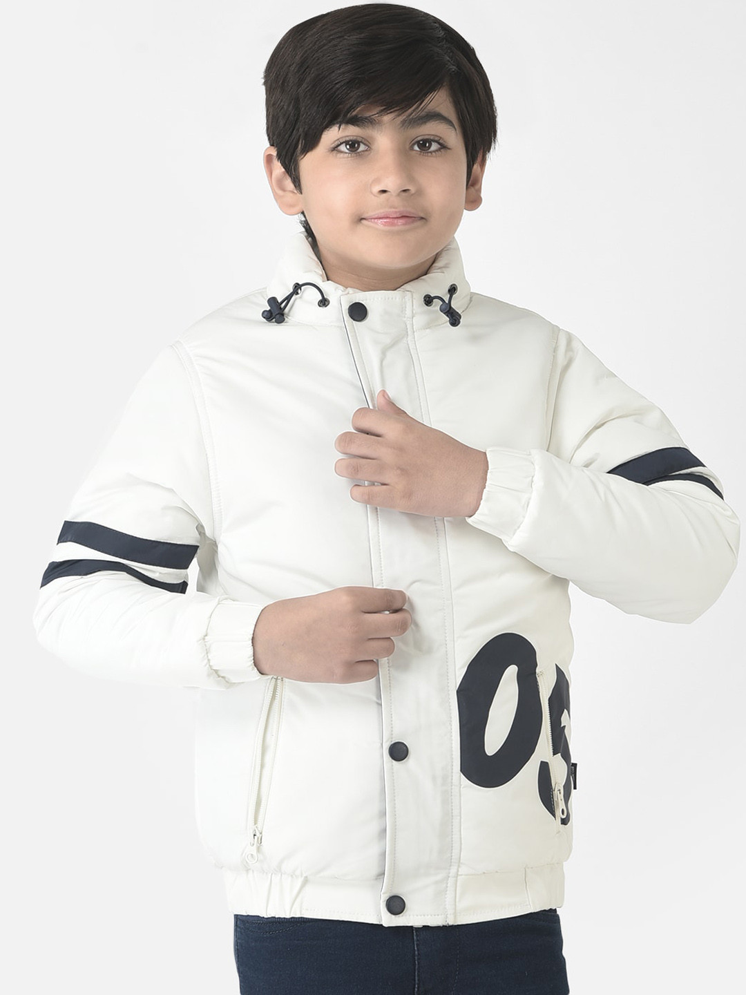 

Crimsoune Club Boys Typography Lightweight Padded Jacket, White