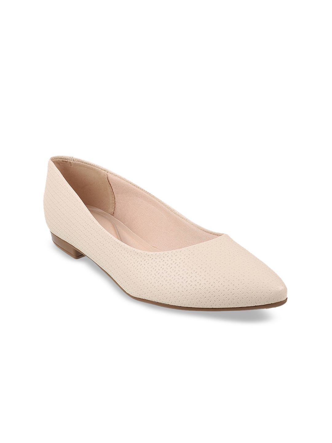 

J.FONTINI Women Pointed Toe Ballerinas, Off white
