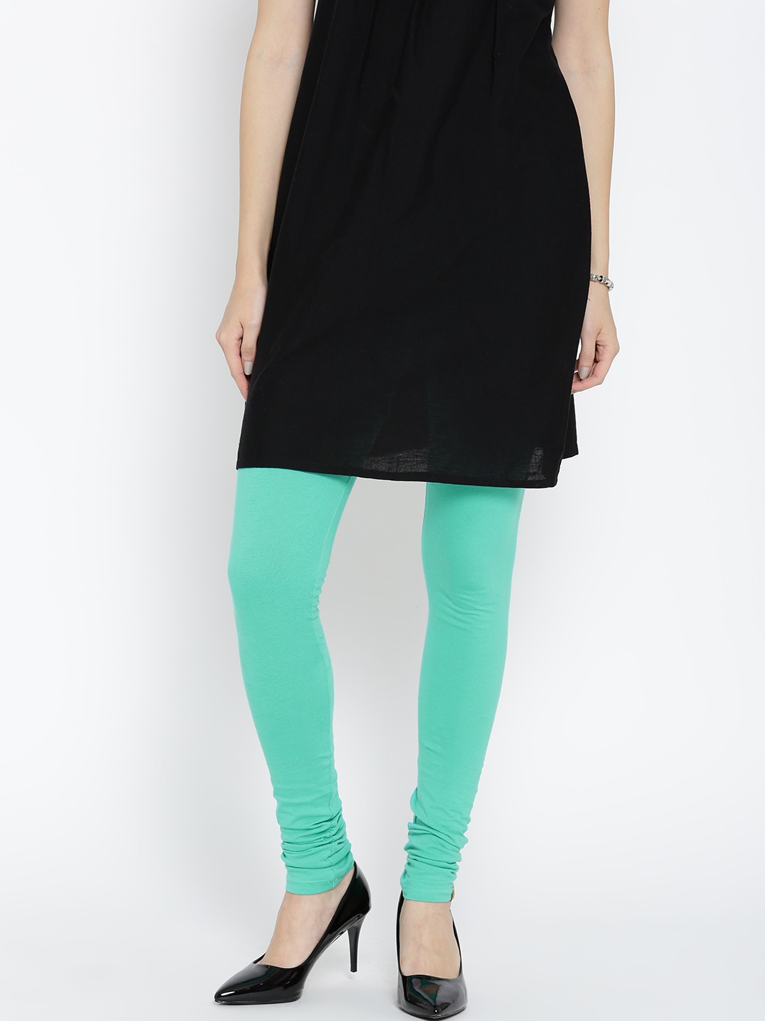 

AURELIA Sea Green Churidar Leggings