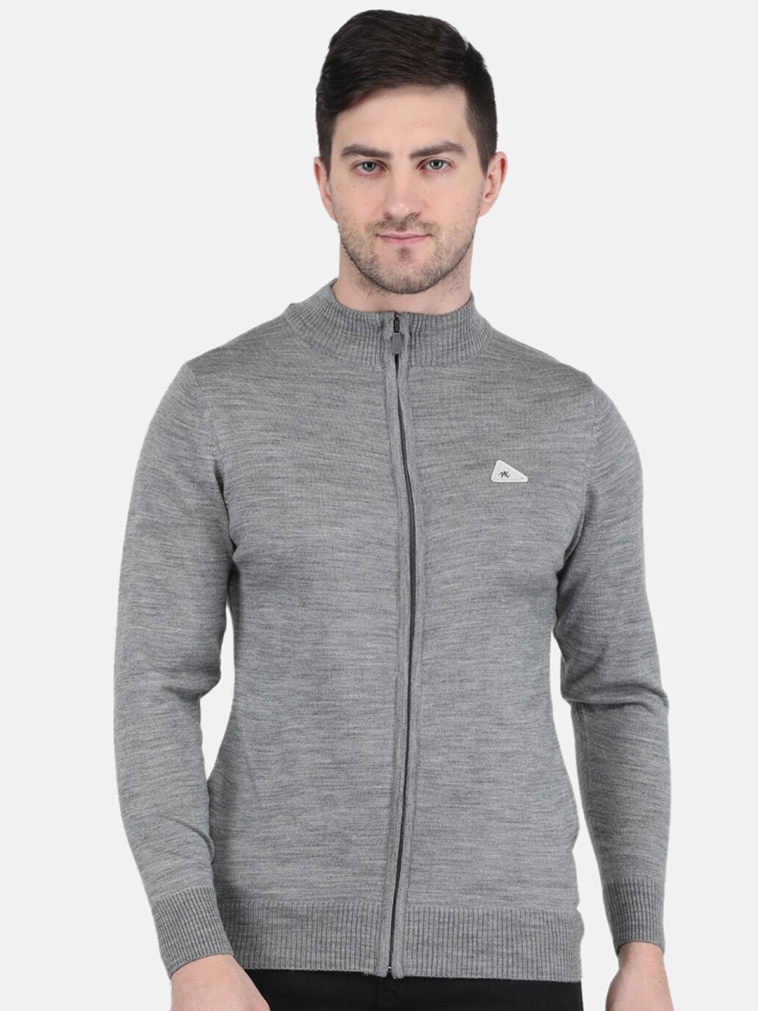 

Monte Carlo Men Center Front Open Cardigan Sweater, Grey