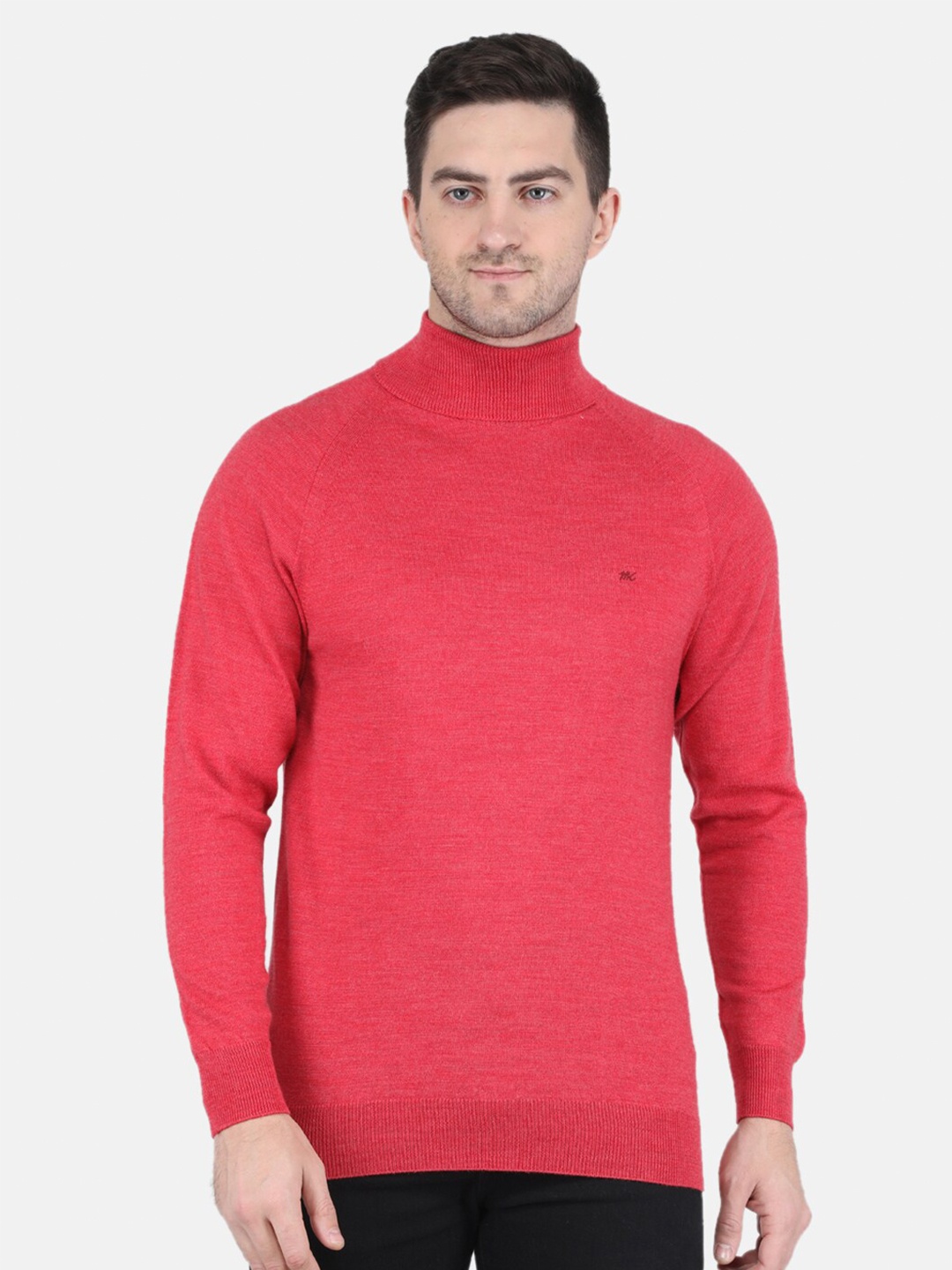 

Monte Carlo Turtle Neck Woollen Pullover, Coral