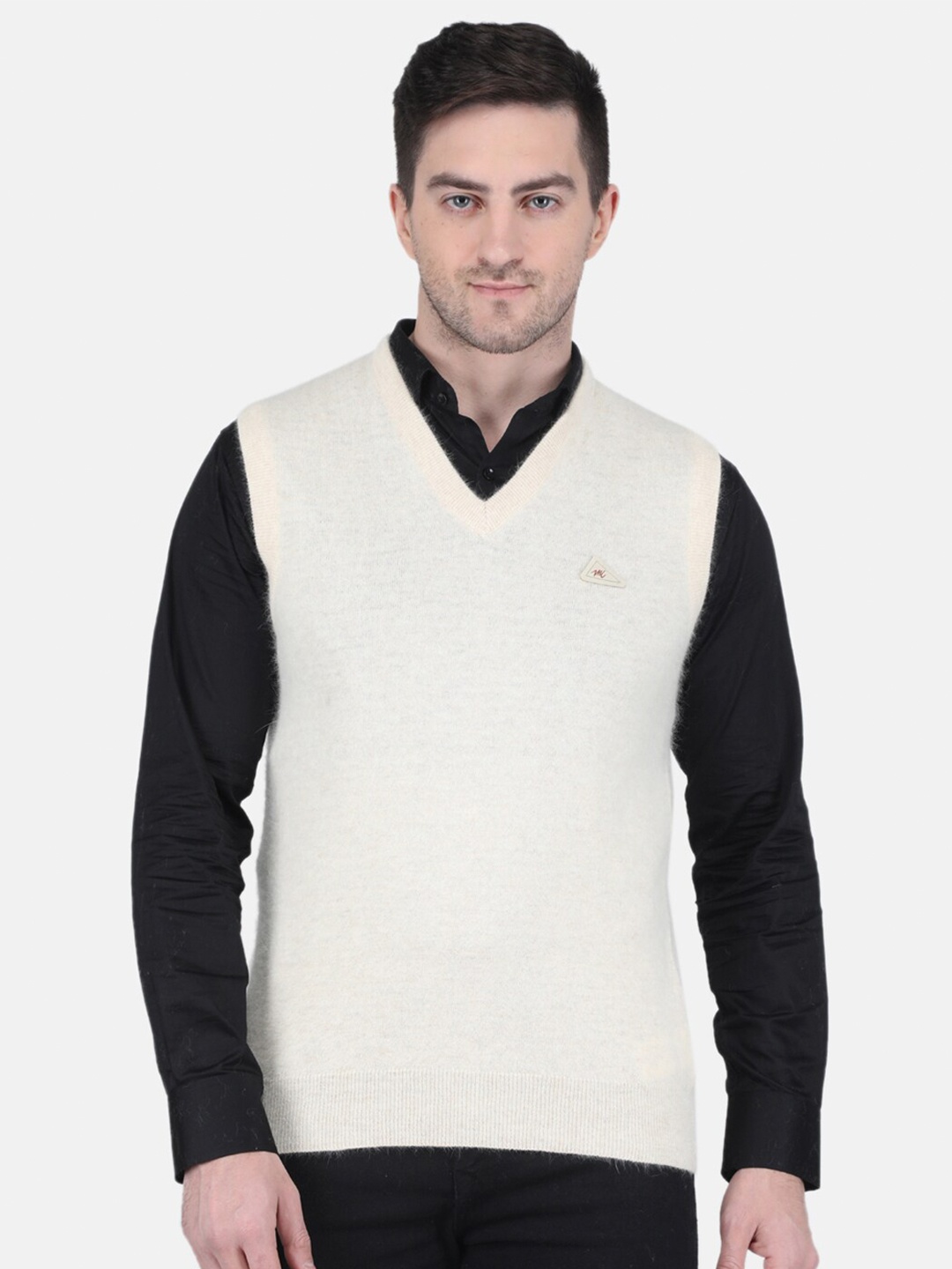 

Monte Carlo Men Wool Sweater Vest, Cream