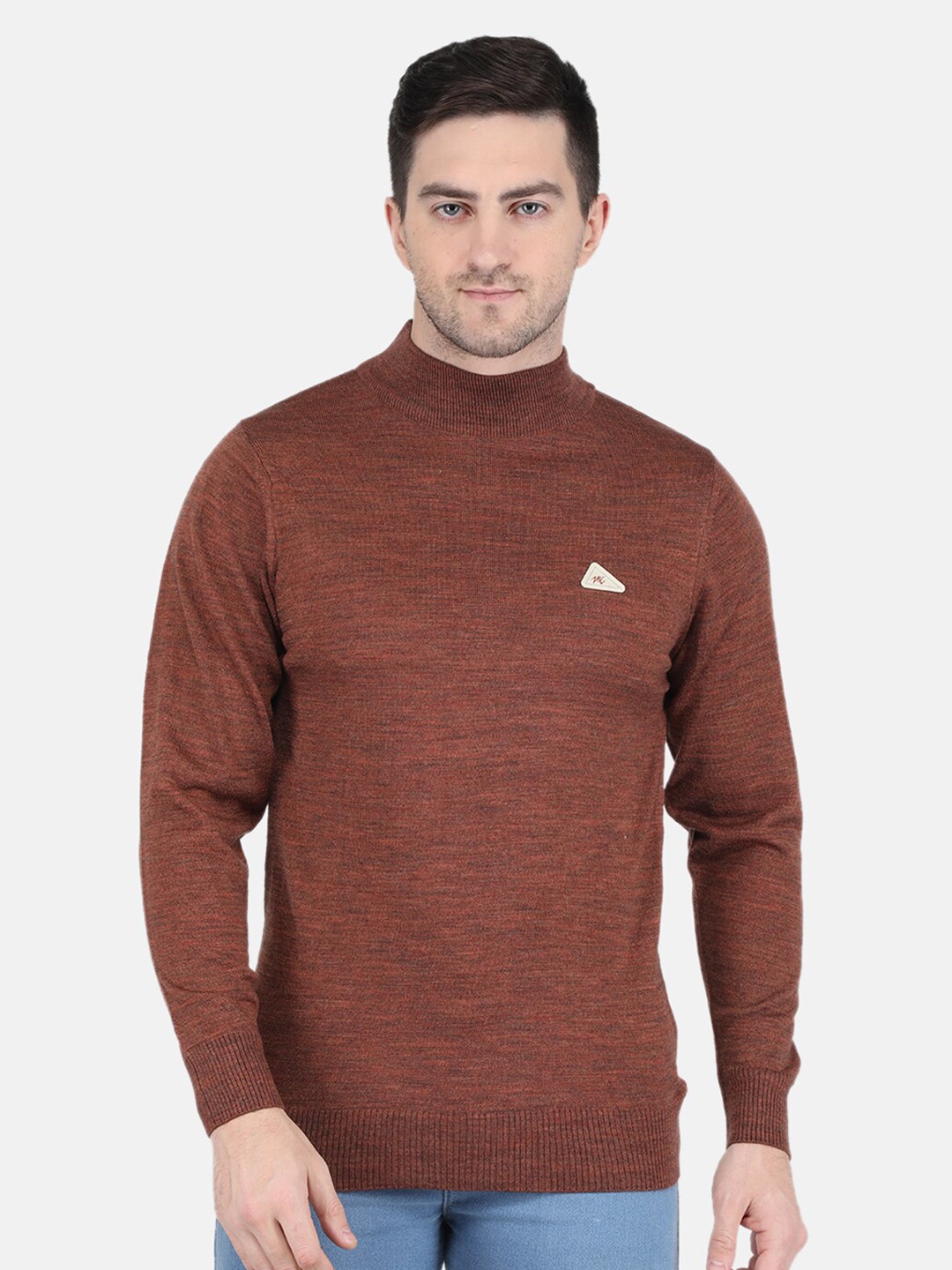 

Monte Carlo Men Soliod Long Sleeves Pullover Sweater, Brown