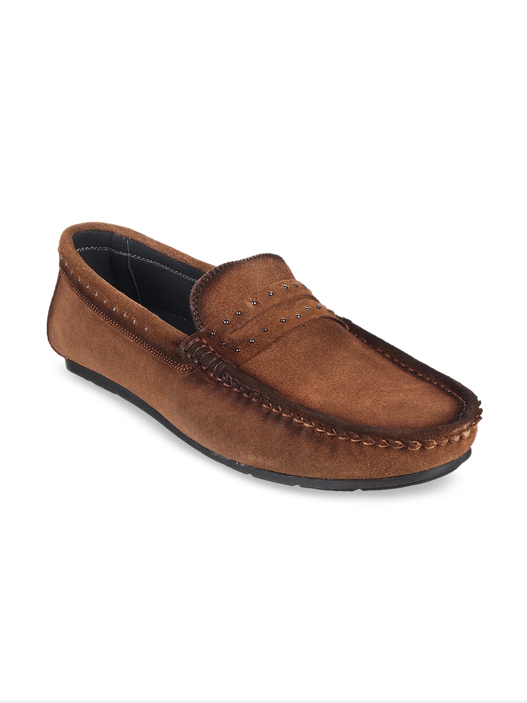 

Mochi Men Embellished Loafers, Brown