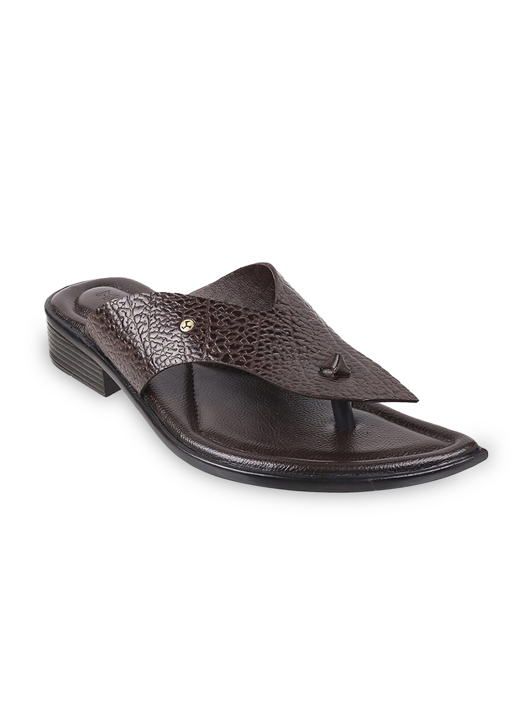 

Mochi Men Slip-On Leather Comfort Sandals, Brown
