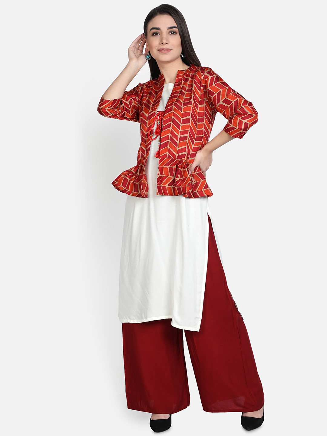 

Fabclub Kurta with Jacket, White