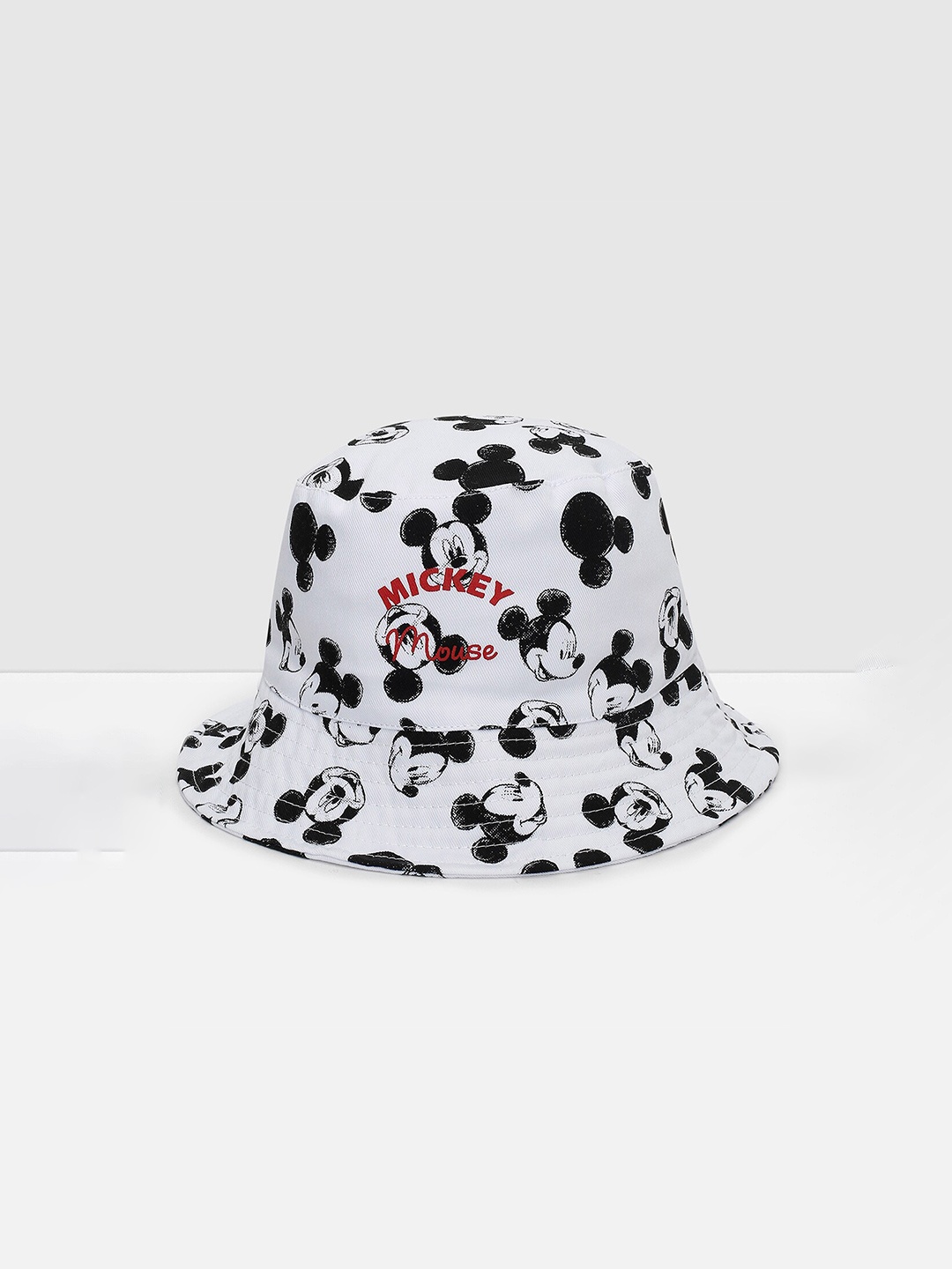 

max Boys Mickey Mouse Printed Bucket Hat, White