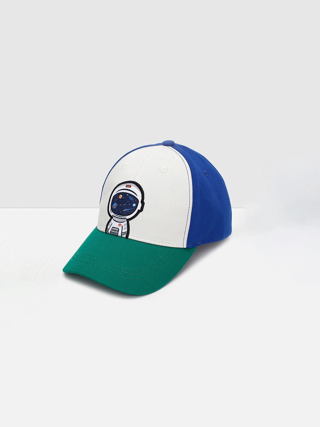 

max Boys Printed Cotton Baseball Cap, Blue