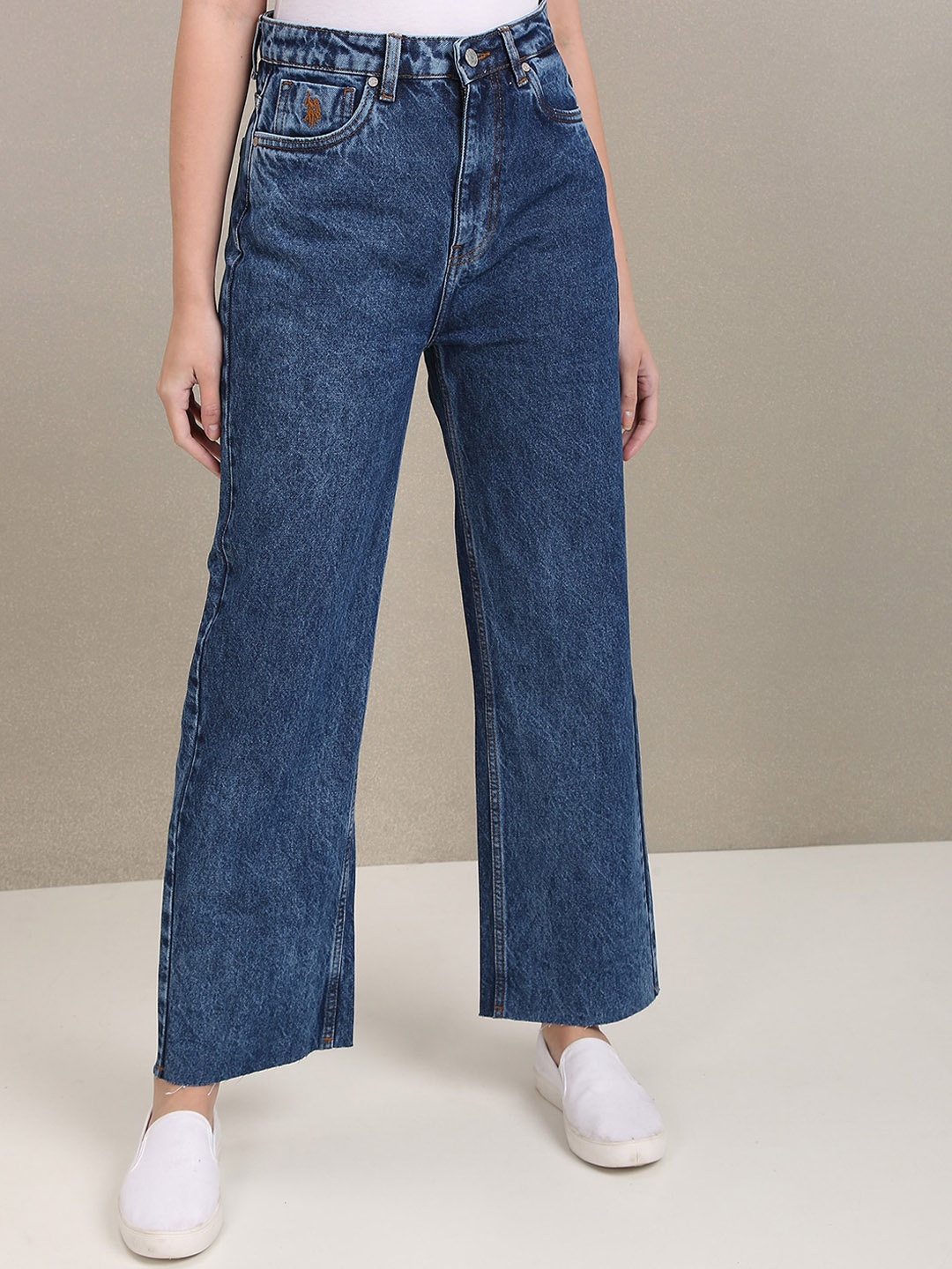 

U.S. Polo Assn. Women Straight Fit High-Rise Jeans, Blue
