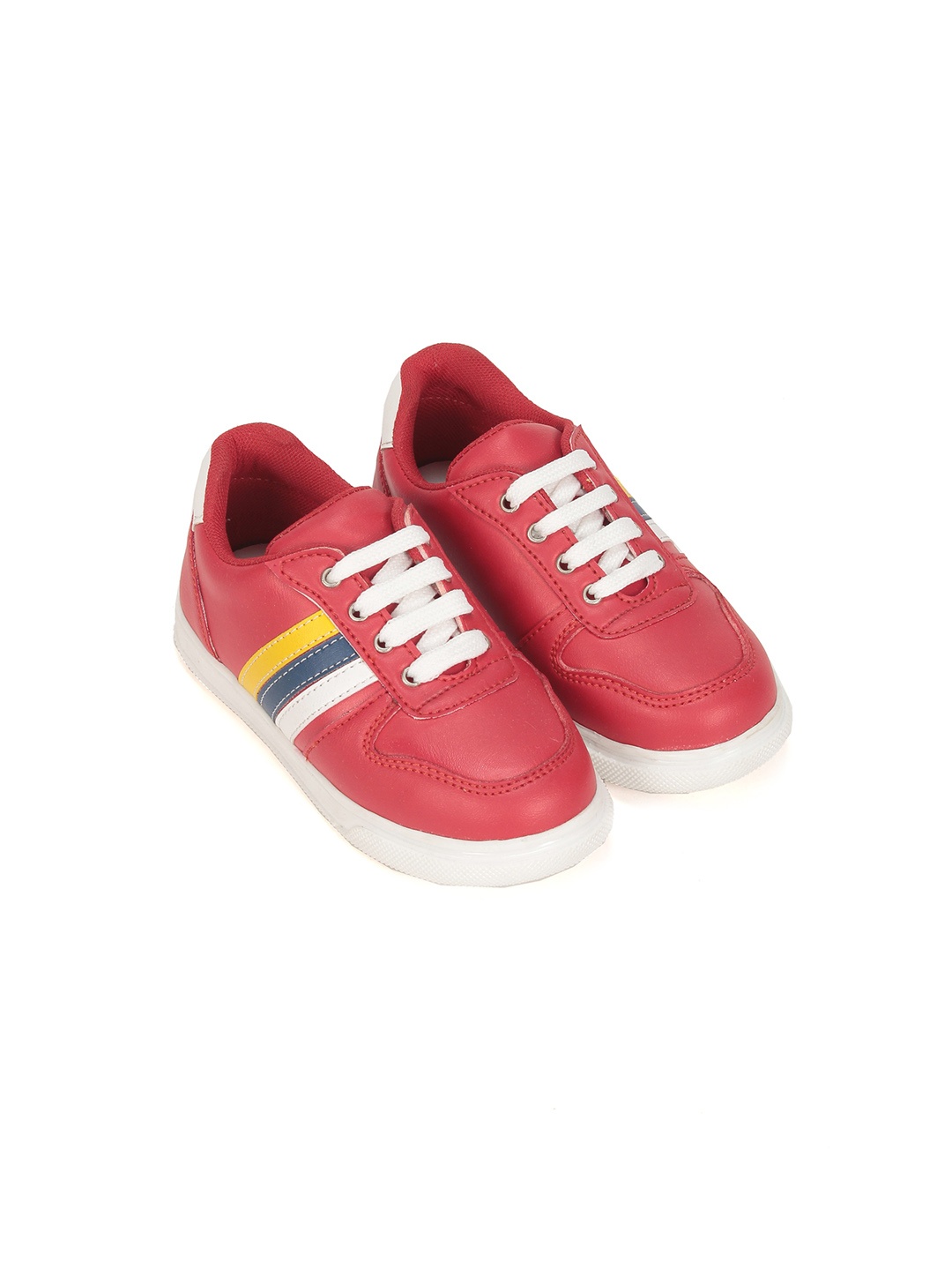 

Lil Lollipop Kids Striped Sneakers, Red
