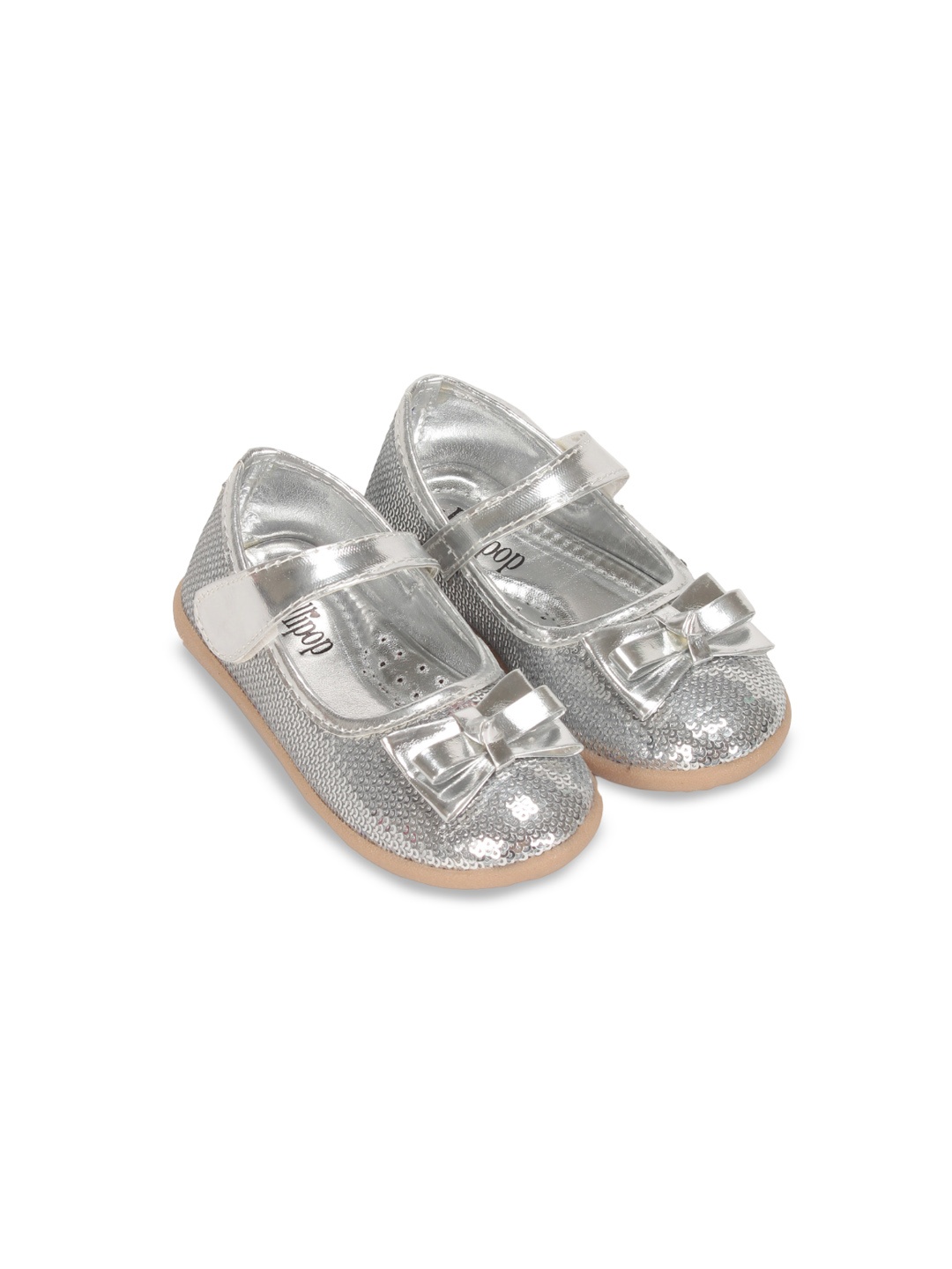 

Lil Lollipop Girls Ballerinas with Bows Flats, Silver