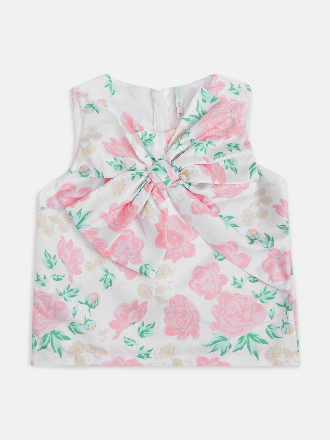 

Pantaloons Junior Floral Print Cotton Top, White