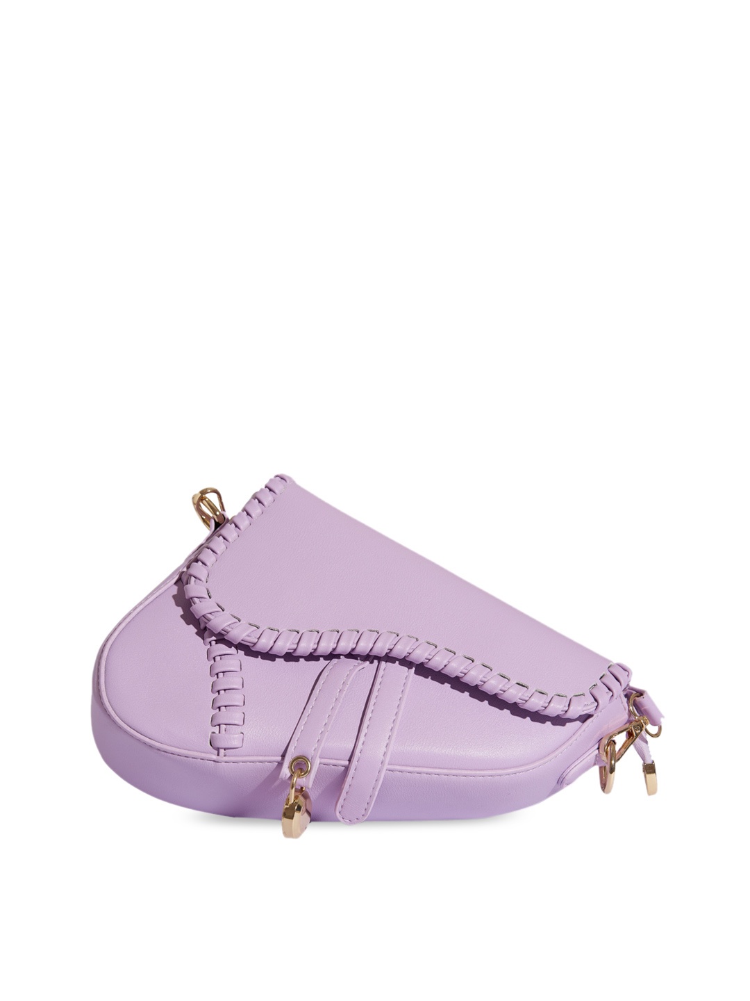 

THESTO PU Structured Sling Bag, Lavender