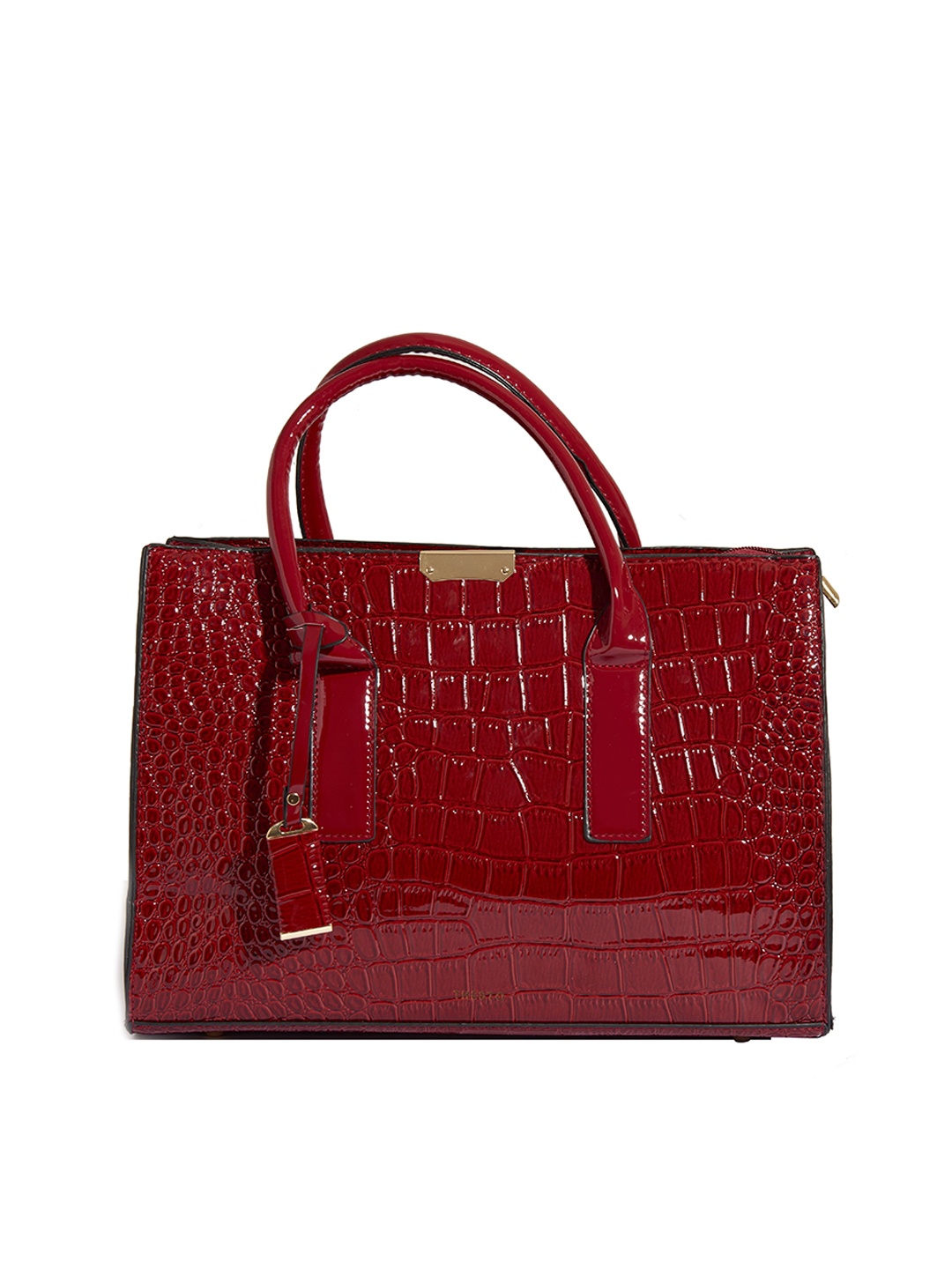 

THESTO Textured Structured Handheld Bag, Maroon