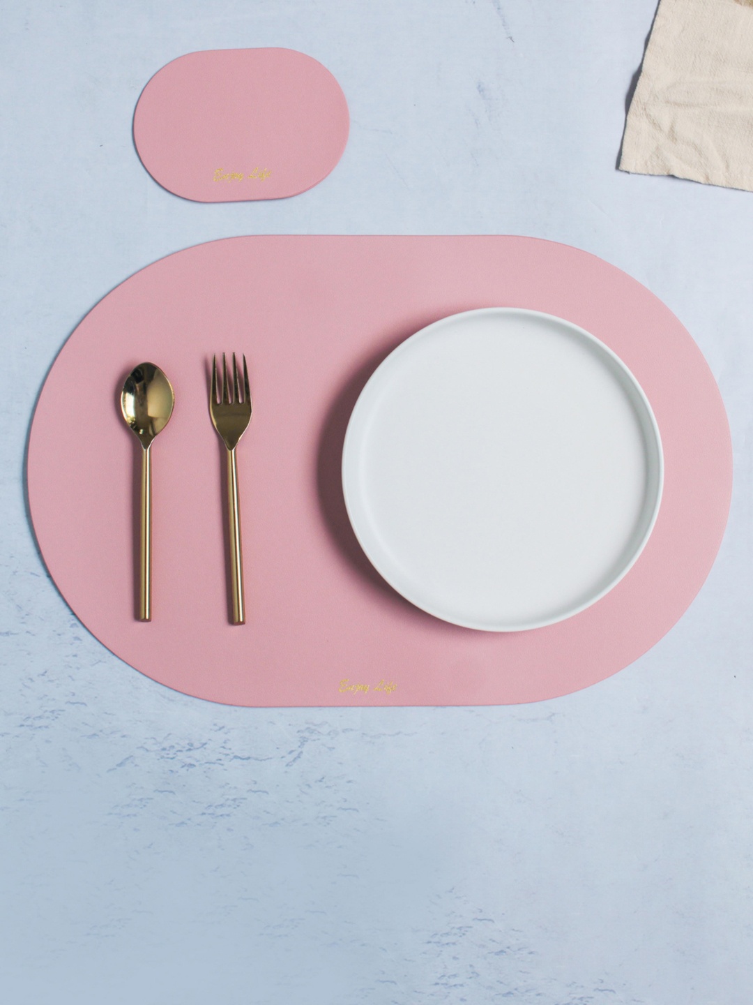 

Nestasia Pink 12 Pcs Waterproof Table Placemats & Coaster Set