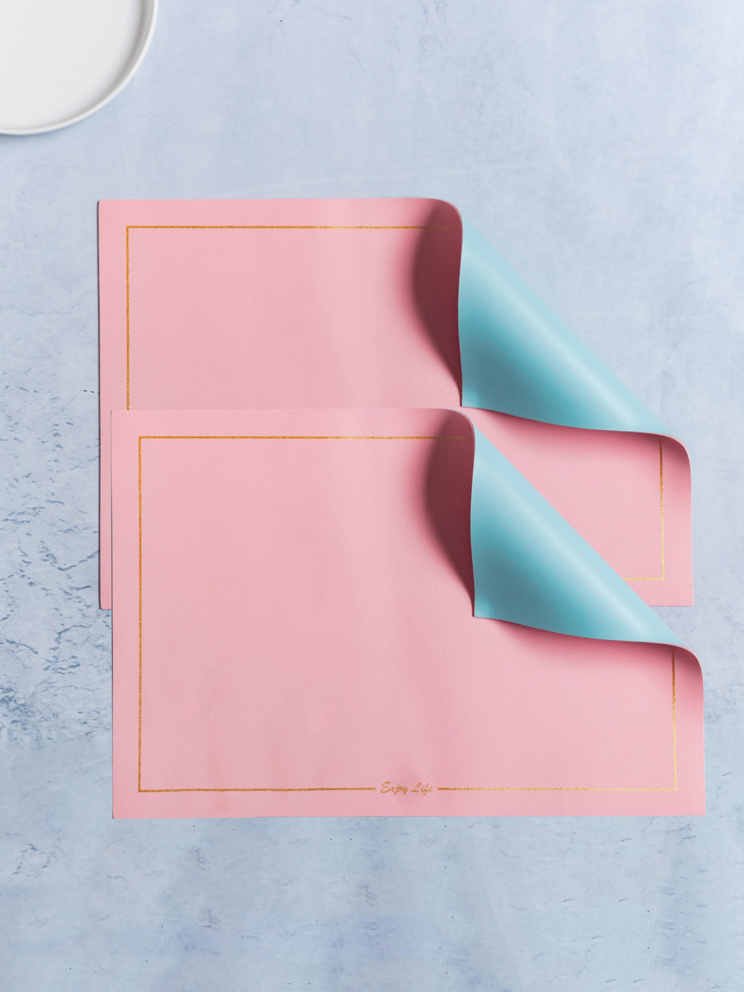 

Nestasia Set Of 2 Pink & Blue Reversible Anti-Skid Table Placemats