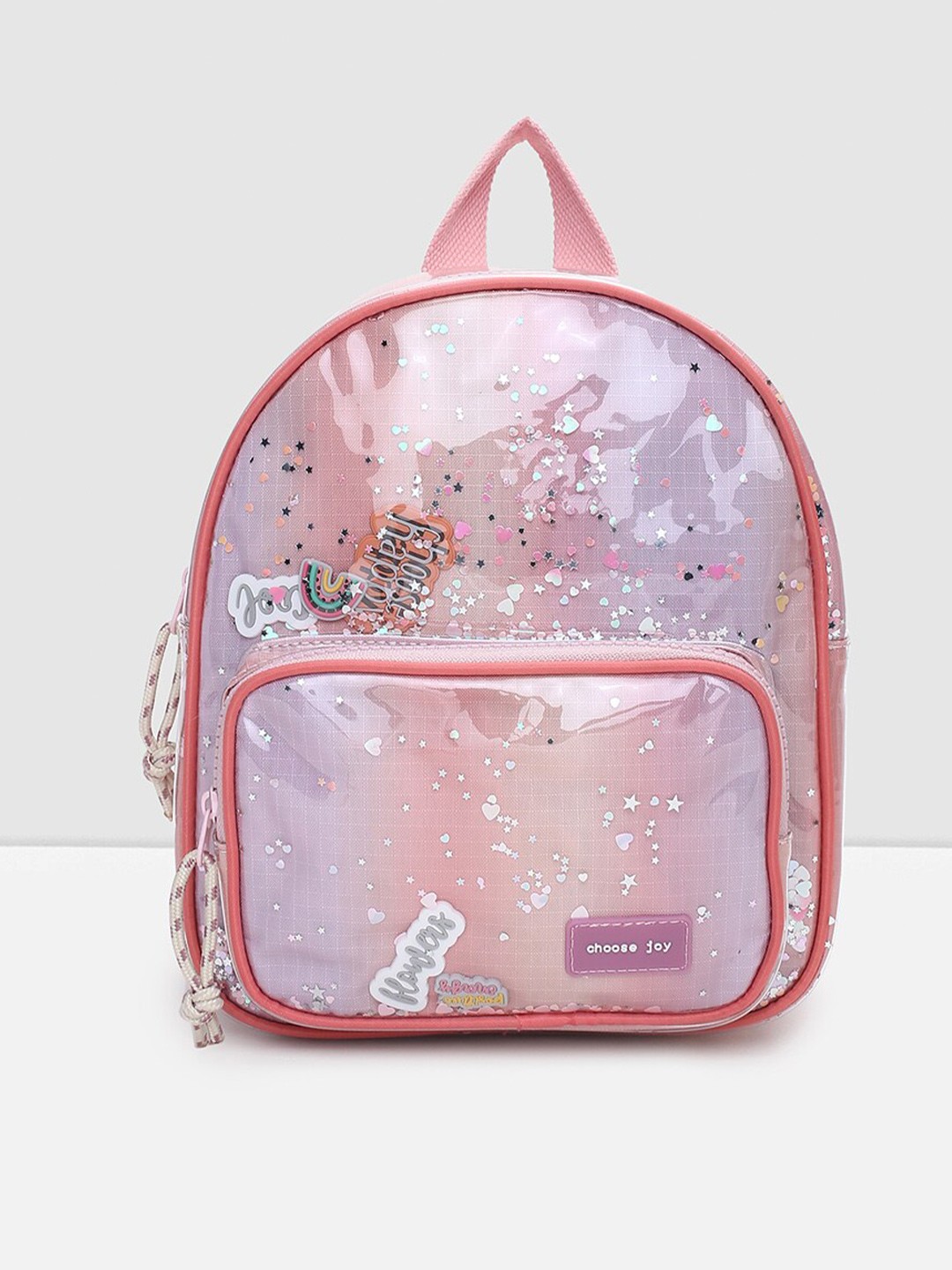 

max Girls Graphic Printed Embellished Backpack, Pink