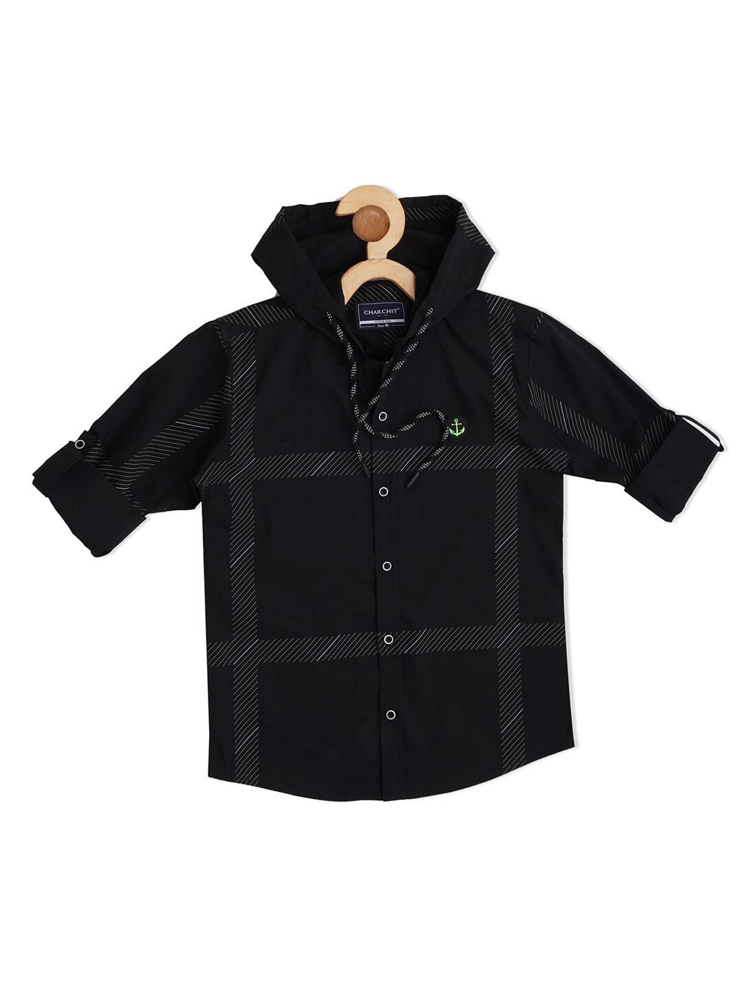 

CAVIO Boys Casual Shirt & T-Shirt, Black