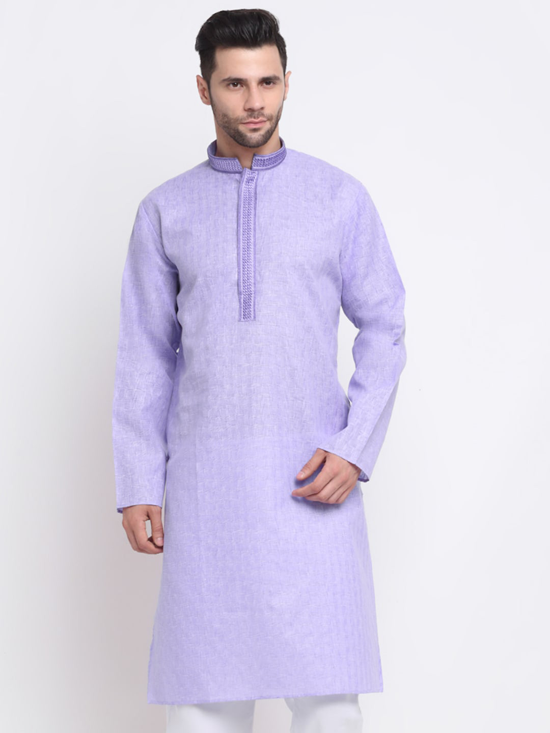 

KRAFT INDIA Men Cotton Kurta, Lavender