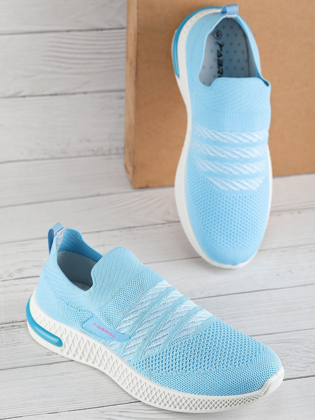 

ABROS Women Slip-On Running Air Sports Shoes, Blue