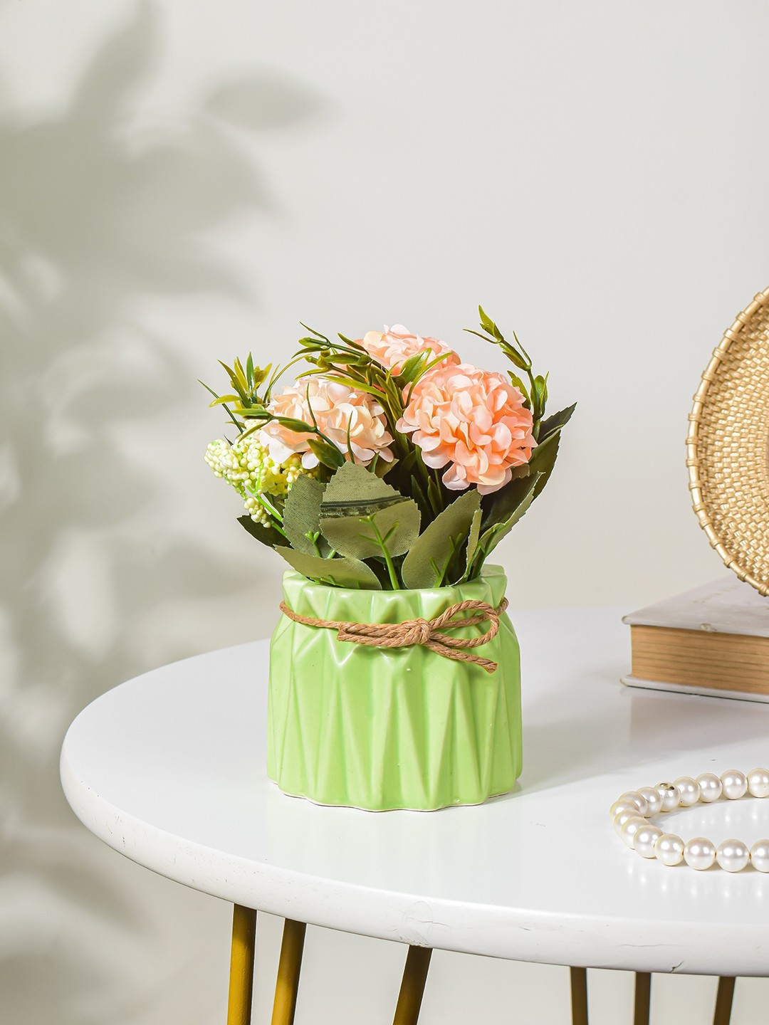 

Nestasia Green Flora Vase With Flowers
